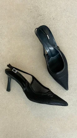 Billini Billini|Wedding Guest Dresses^Xahia Heel - Black Net Mesh