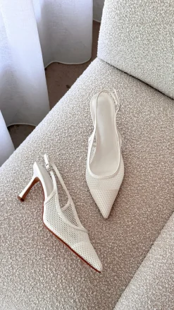 Billini Billini|Wedding Guest Dresses^Xahia Heel - White Net Mesh