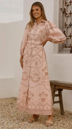 Bubblegum Dresses|Maxi^Xander Long Sleeve Maxi Dress - Blush