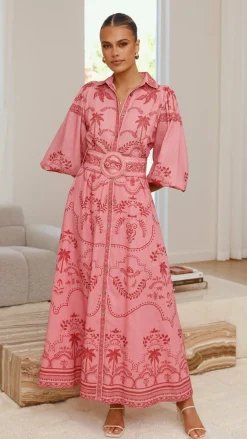 Bubblegum Dresses|Maxi^Xander Long Sleeve Maxi Dress - Mulberry