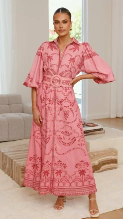 Bubblegum Dresses|Maxi^Xander Long Sleeve Maxi Dress - Mulberry