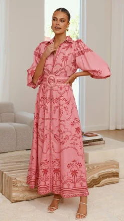 Bubblegum Dresses|Maxi^Xander Long Sleeve Maxi Dress - Mulberry