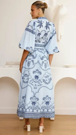 Bubblegum Dresses|Maxi^Xander Long Sleeve Maxi Dress - Indigo
