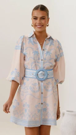 Bubblegum Dresses|Mini^Xander Long Sleeve Mini Dress - Blue