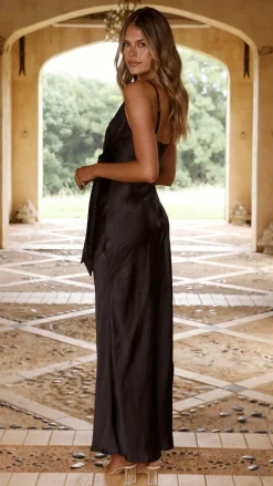 LILYWHYT Mon Cheri|Dresses^Yasmeen Tie Front Maxi Dress - Black