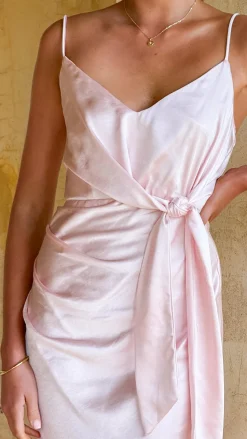 LILYWHYT Mon Cheri|Dresses^Yasmeen Tie Front Maxi Dress - Pink