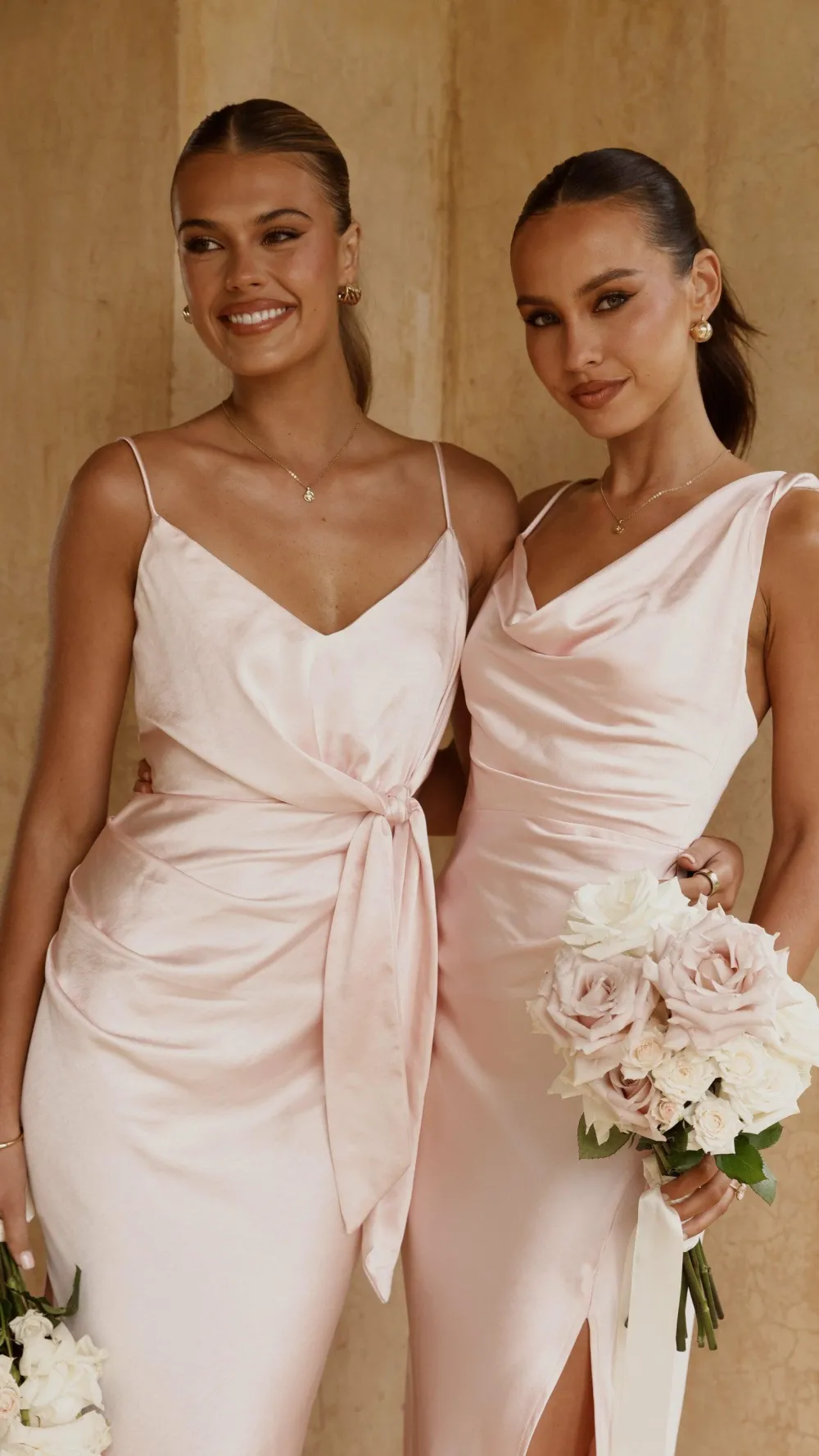 LILYWHYT Mon Cheri|Dresses^Yasmeen Tie Front Maxi Dress - Pink