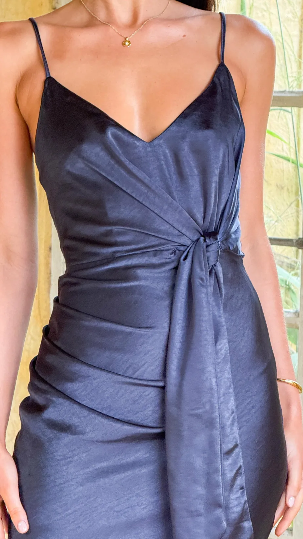 LILYWHYT Mon Cheri|Dresses^Yasmeen Tie Front Maxi Dress - Navy