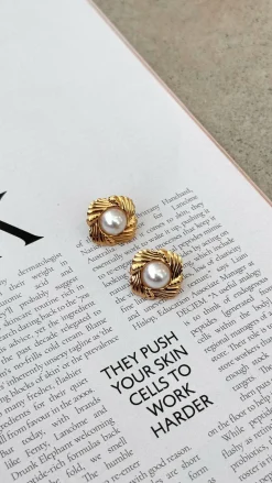 Your Accessory Shop Earrings|Bump Friendly^Yasmine 14K Gold Earrings - Gold / Pearl