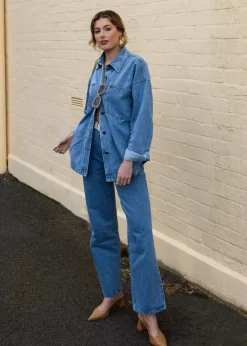 Burans The Denim Edit^Zaeli Jeans - Mid Blue