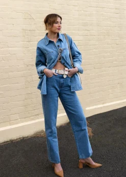 Burans The Denim Edit^Zaeli Jeans - Mid Blue