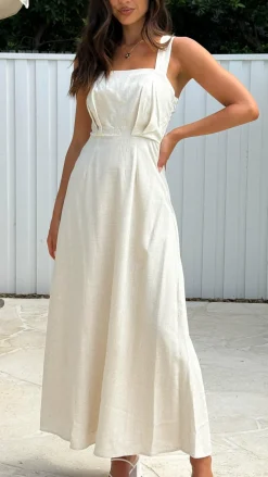 LILYWHYT Sale Dresses^Zavory Maxi Dress - Oat / White