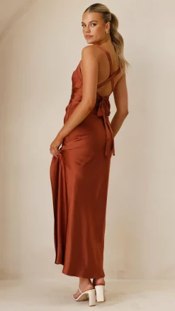 LILYWHYT Mon Cheri|Dresses^Zendaya Maxi Dress - Rust