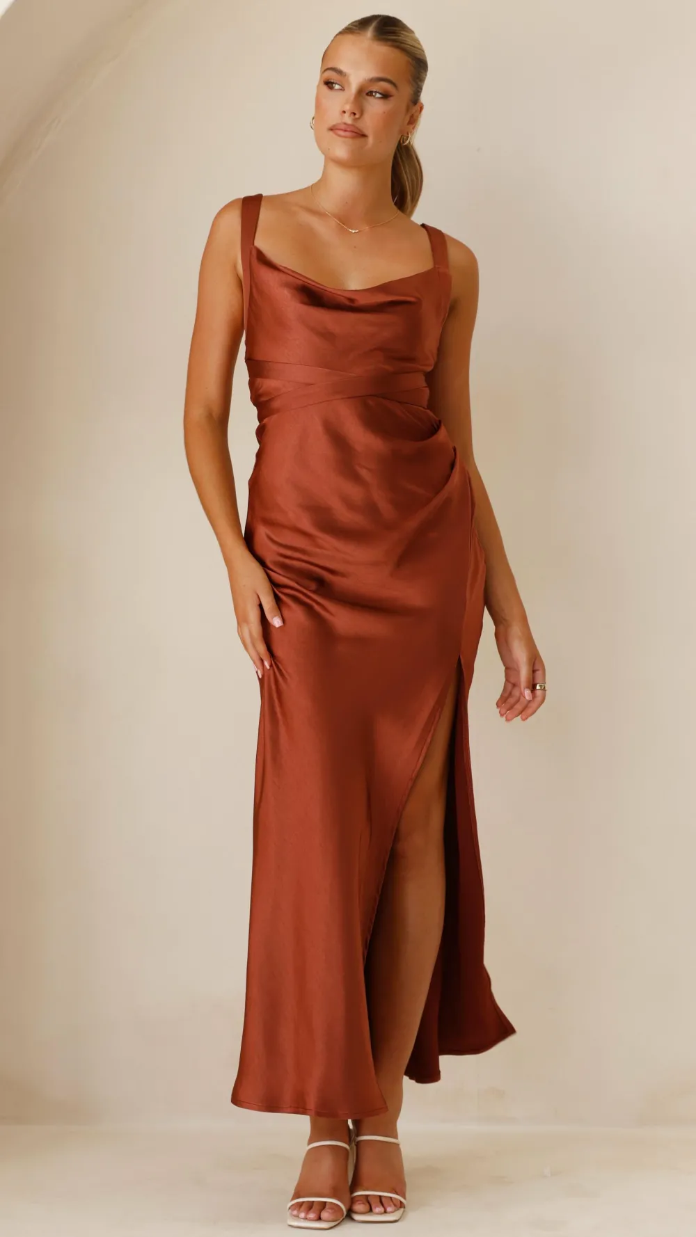 LILYWHYT Mon Cheri|Dresses^Zendaya Maxi Dress - Rust