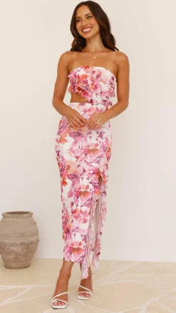 Burans Sale Dresses^Zinnia Midi Dress - Pink/Purple Floral