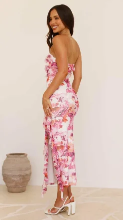 Burans Sale Dresses^Zinnia Midi Dress - Pink/Purple Floral