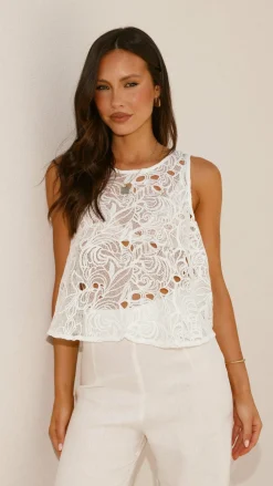 YH AND CO Tops^Zoe Top - White