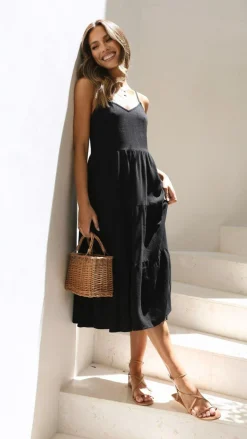 Desire Dresses|Midi^Zoey Midi Dress - Black