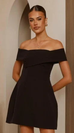 SASHA (BNE) Dresses|Mini^Zyan Off Shoulder Mini Dress - Black